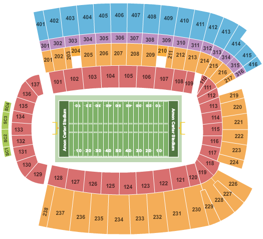 University Of Texas Stadium Seating Chart